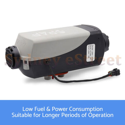 2KW 12V Diesel Air Heater Tank Digital Thermostat Silencer Fliter T Piece Remote