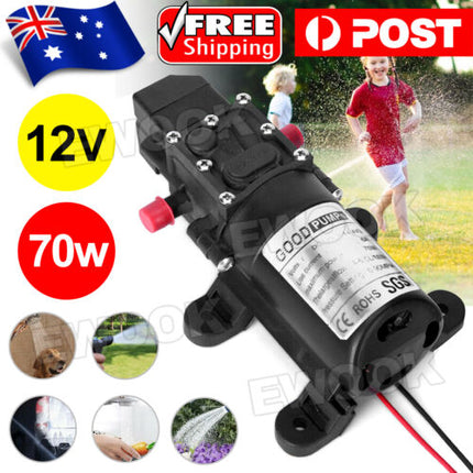 12V Water Pump 6L/Min 70W 130PSI Pressure Self-Priming Caravan Camping Boat OZ