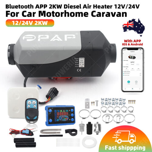 bluetooth APP 2KW Diesel Air Heater 12V/24V For Car Motorhome Caravan AU STOCK