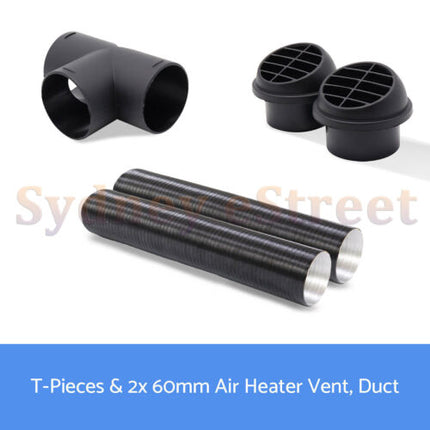 2KW 12V Diesel Air Heater Tank Digital Thermostat Silencer Fliter T Piece Remote