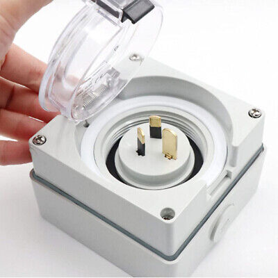 SAA 3 Pin 10 Amp 10A Power Inlet Weatherproof IP66 for Motorhome Caravan RV 250V