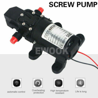 12V Water Pump 6L/Min 70W 130PSI Pressure Self-Priming Caravan Camping Boat OZ