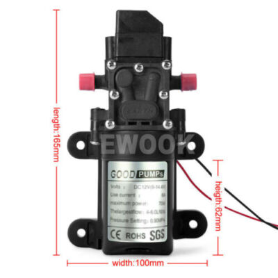 12V Water Pump 6L/Min 70W 130PSI Pressure Self-Priming Caravan Camping Boat OZ