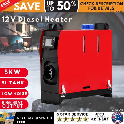 Diesel Heater Portable 5kw Caravan Motorhome LCD Display Truck Bus Air Heating