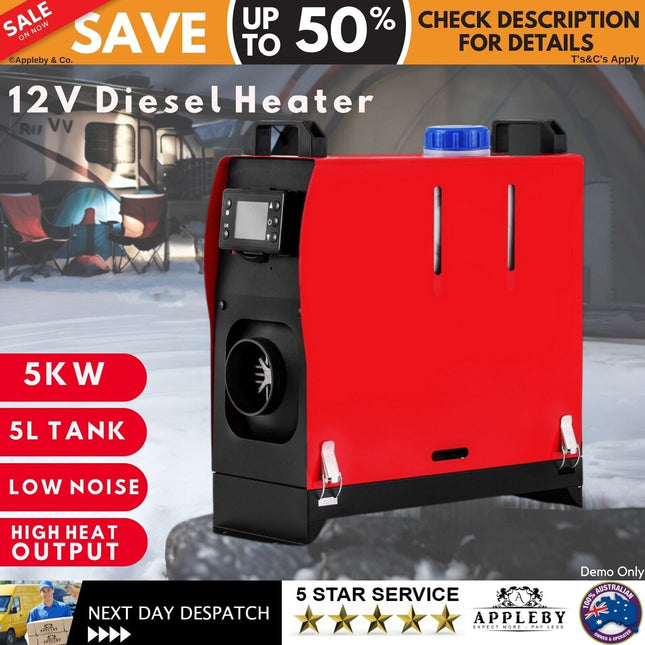 Diesel Heater Portable 5kw Caravan Motorhome LCD Display Truck Bus Air Heating