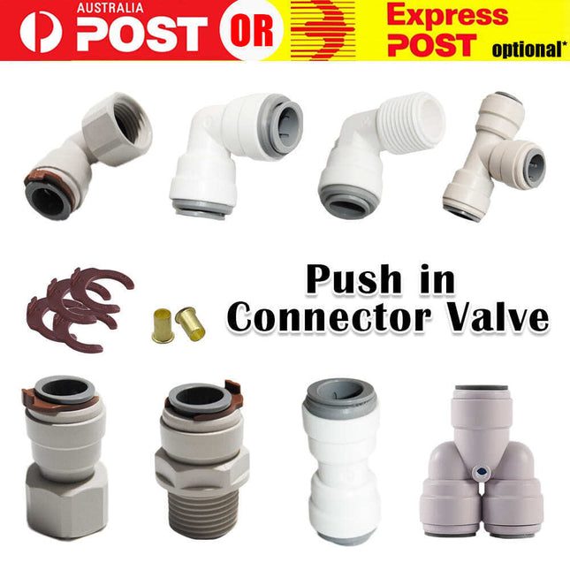 12mm Compatible Push In Speed Fit Connector Valve Caravan Fitting John Guest