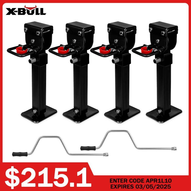 X-BULL Drop Down Corner Legs 440MM- 560MM Trailer Legs Steel W/Handle Caravan