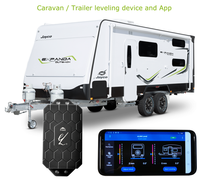 eLam Level - Caravan, Motorhome and Trailer leveling device with App