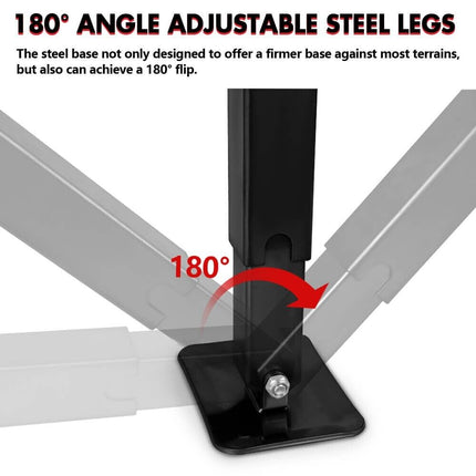 X-BULL Drop Down Corner Legs 440MM- 560MM Trailer Legs Steel W/Handle Caravan