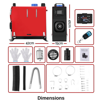 Diesel Heater Portable 5kw Caravan Motorhome LCD Display Truck Bus Air Heating